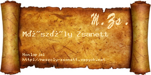 Mészöly Zsanett névjegykártya